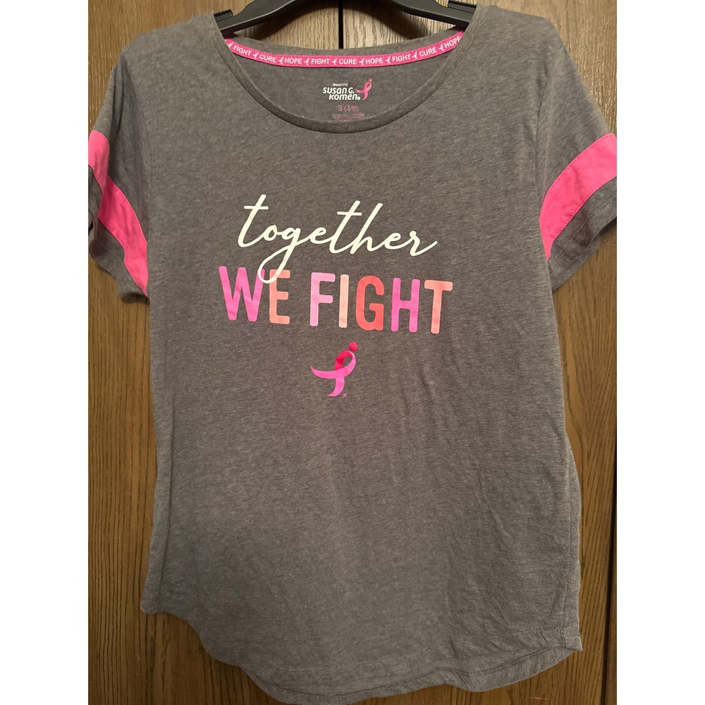 Susan G Komen Together We Fight Breast‎ Cancer Awareness T Shirt  S 4-6